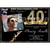 40th and Fabulous Birthday Party Invitation with photo,Gold Diamonds 40th Birthday Bash Invitation,(14ab)